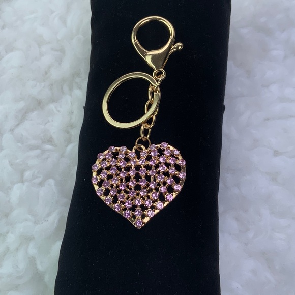 Accessories - Purse charm/keychain W/purple Crystal Accent gold ( NEW)
